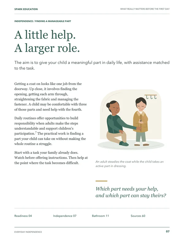 A little help, a larger role: finding a manageable part of an everyday task