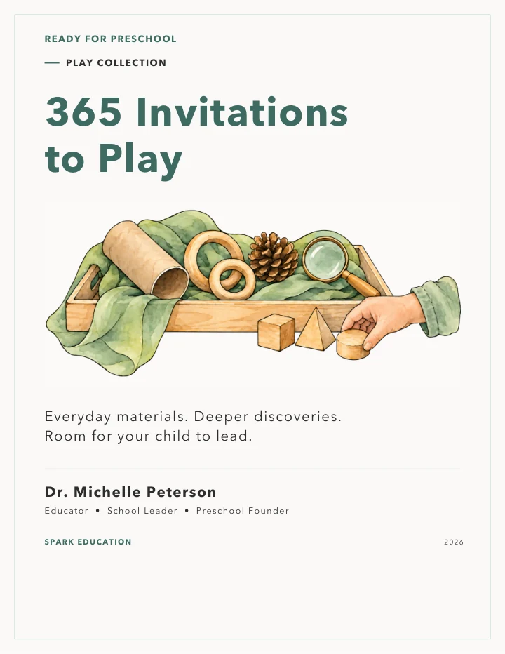365 Invitations to Play, the illustrated play collection by Dr. Michelle Peterson